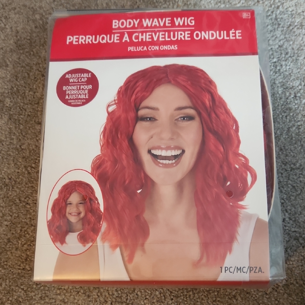Amscan Fiery Red Body Wave Wig